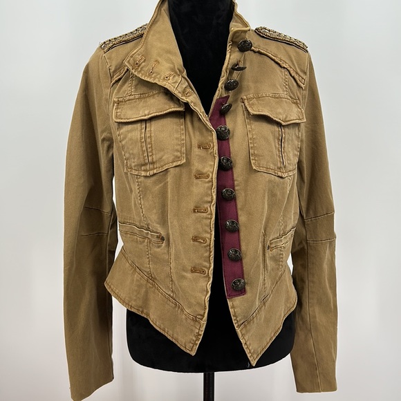 Free People Jackets & Blazers - Free People Jacket military Moto style size medium